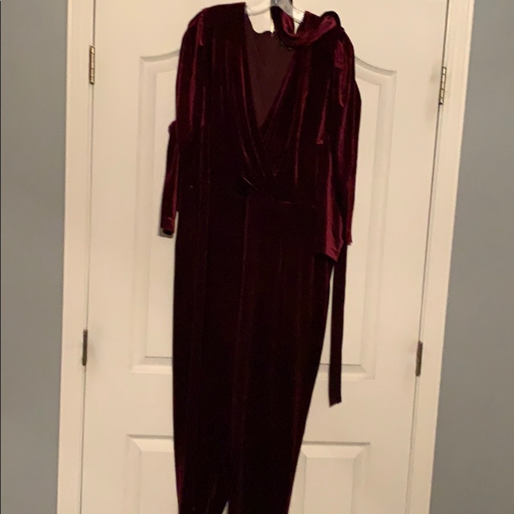 Eloquii Romper in maroon